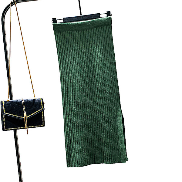 Uue mudeli pikk lõhikute ja kõrge vöökohaga naiste seelik