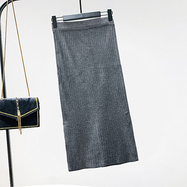 Uue mudeli pikk lõhikute ja kõrge vöökohaga naiste seelik