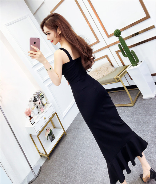 Rochie elegantă de damă cu bretele largi