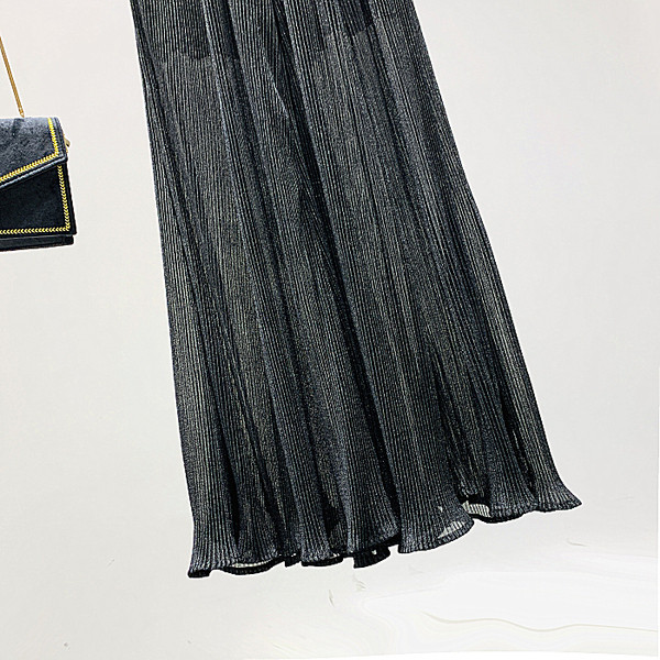 Pantaloni moderni din sifon de dama cu talie inalta