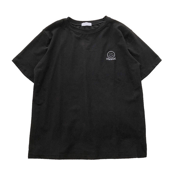 Tricou casual dama cu broderie si decolteu oval