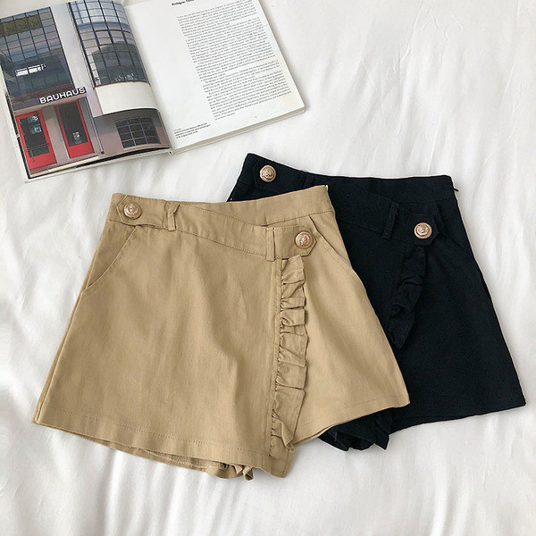 Модерна дамска пола-панталон с копчета