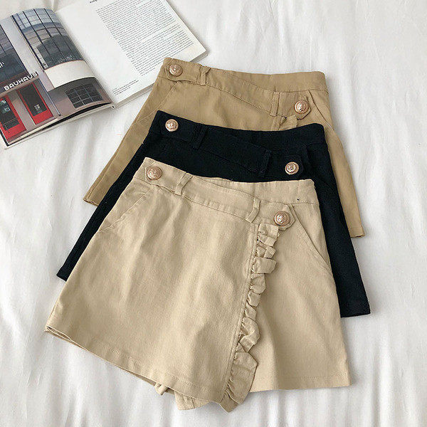 Модерна дамска пола-панталон с копчета