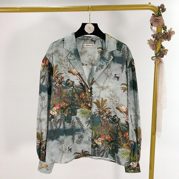 Camasa de primavara model nou cu model floral