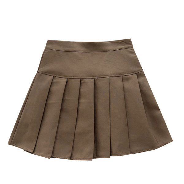 Къса дамска плисирана пола с висока талия