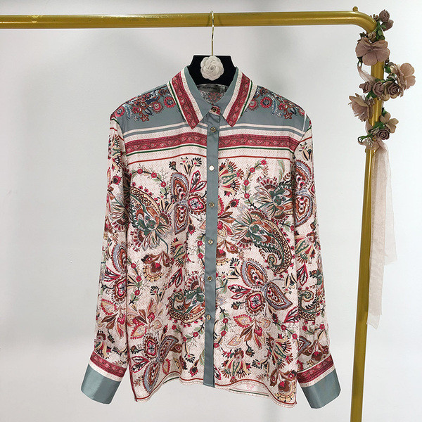 Camasa de primavara model nou cu model colorat - un model clasic