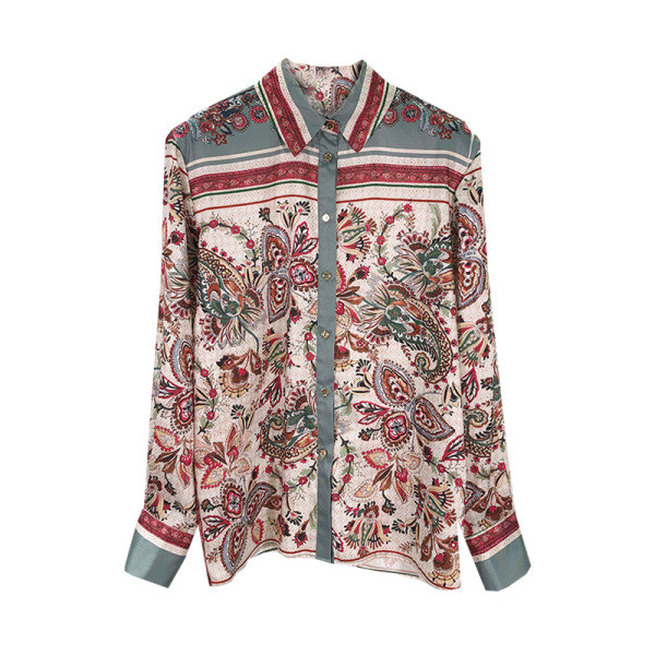 Camasa de primavara model nou cu model colorat - un model clasic