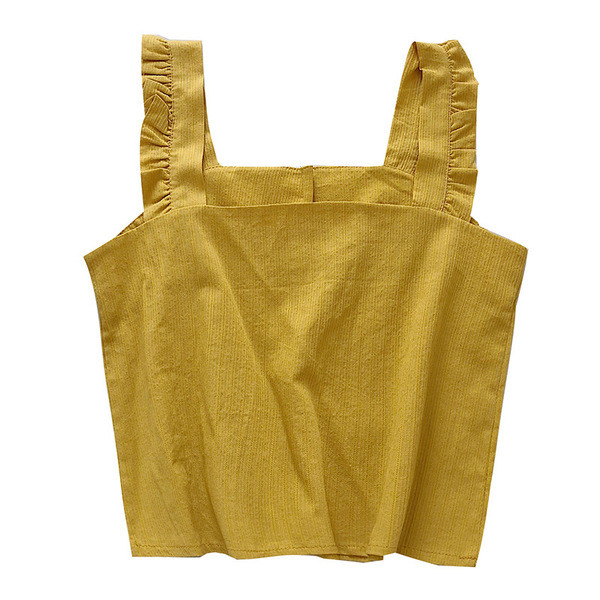 Maieu modern de damă cu bretele largi și bucle