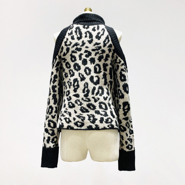 Pulover de dama model nou cu umerii goi si model animal