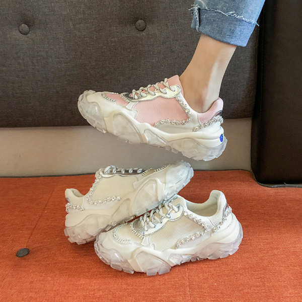 Model nou de adidasi moderni de dama cu talpa din silicon si pietre