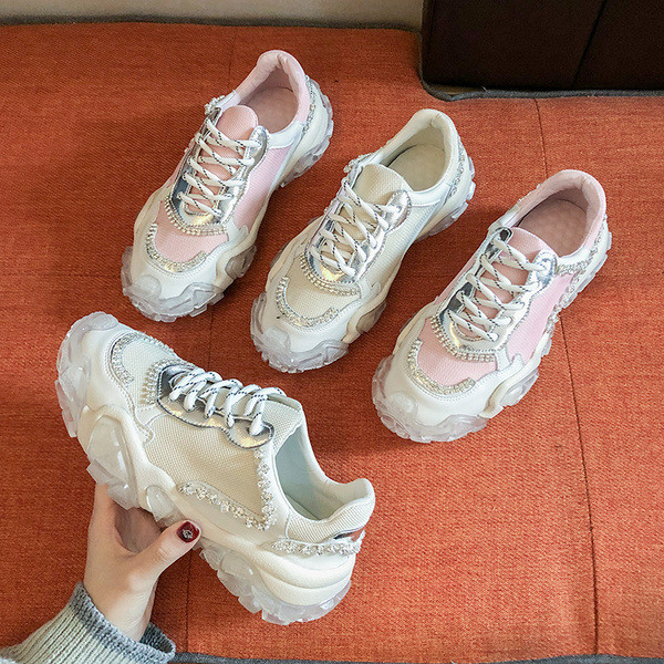 Model nou de adidasi moderni de dama cu talpa din silicon si pietre