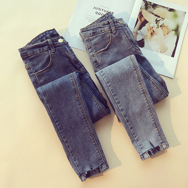 Modern női farmer magas derékkal