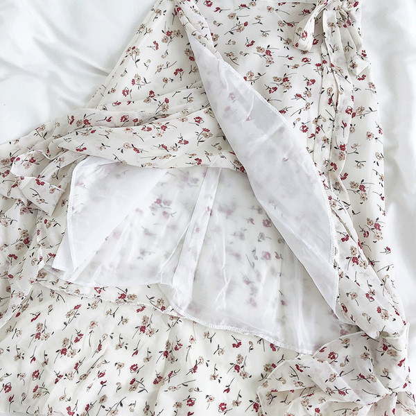 Virágos női hosszú szoknya magas derékkal