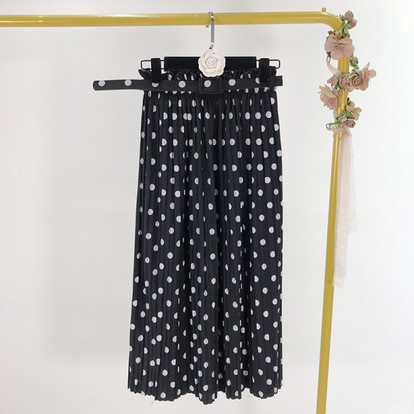 Naiste plisseeritud seelik vööga