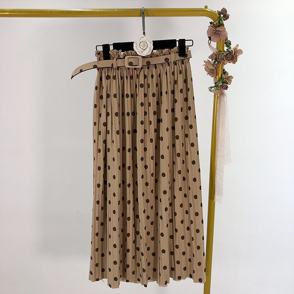 Naiste plisseeritud seelik vööga