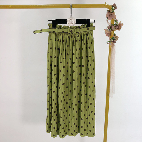 Naiste plisseeritud seelik vööga