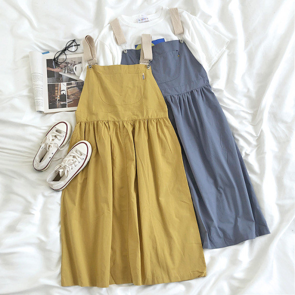 Női alkalmi kombiné széles pántokkal és zsebbel