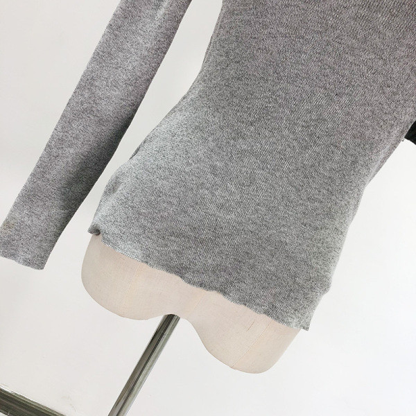 Női alkalmi blúz fürtökkel és hosszú ujjal