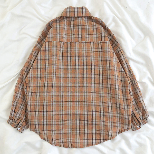 Széles női narancssárga ing klasszikus gallérral