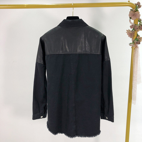 Női ing farmer és eco bőrből