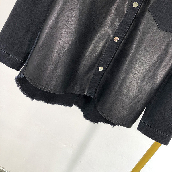 Női ing farmer és eco bőrből