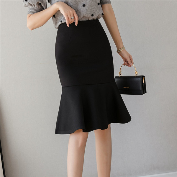 Lezser női szoknya, magas derekú egyenes modellel