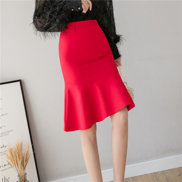 Lezser női szoknya, magas derekú egyenes modellel