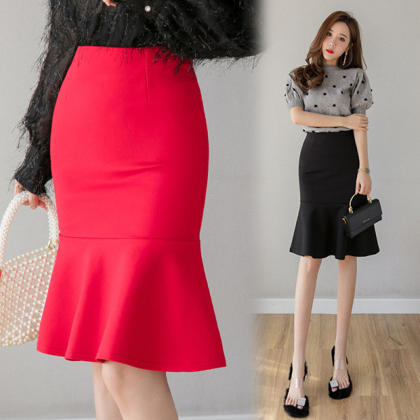 Lezser női szoknya, magas derekú egyenes modellel