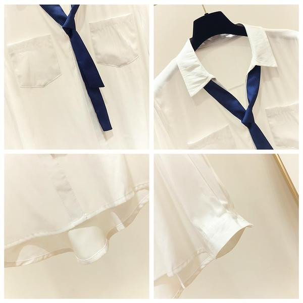 Modern női ing klasszikus gallérral és spitz nyakkivágással