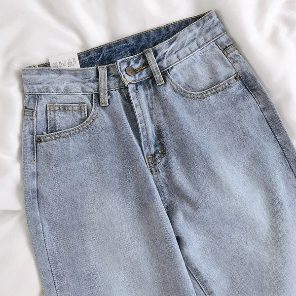 Blugi de dama lejeri cu talie inalta