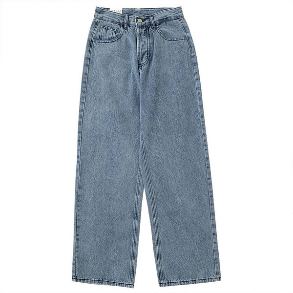 Széles női farmer magas derékkal - letisztult modell