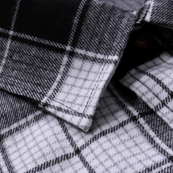 Alkalmi férfi kockás ing klasszikus gallérral és zsebekkel