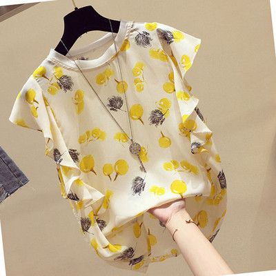 Modern női blúz fürtökkel és O-nyakkal