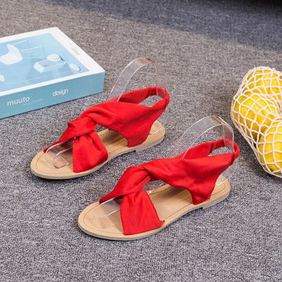 Sandale casual de vara dama cu talpa plate - marimi mari