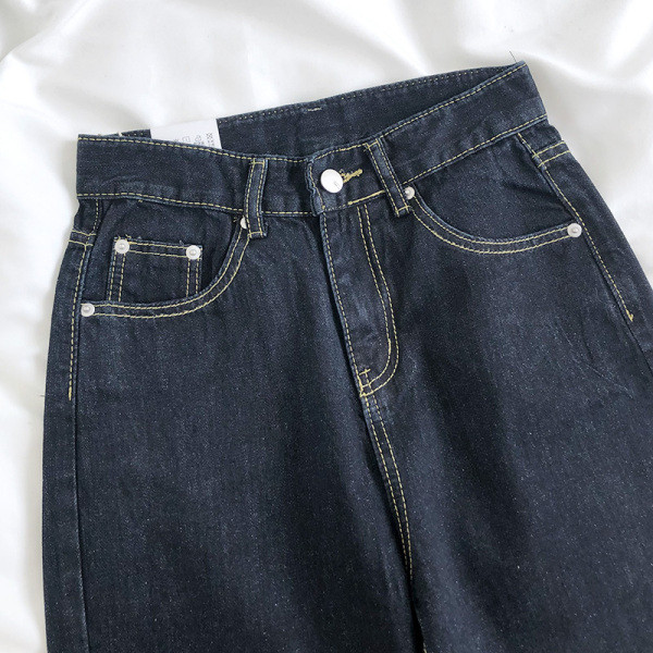 Mustad naiste kõrge vöökohaga teksad