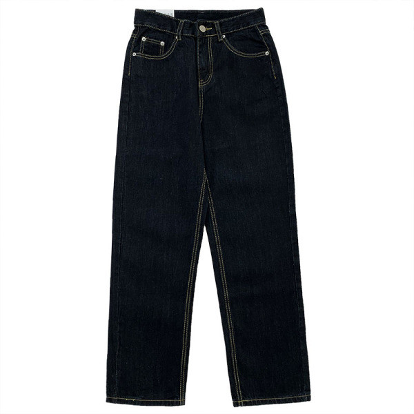 Mustad naiste kõrge vöökohaga teksad