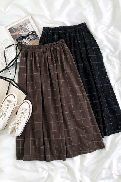 Retro női hosszú szoknya, magas derékkal