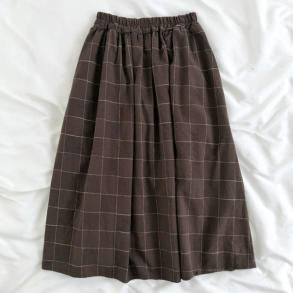 Retro női hosszú szoknya, magas derékkal