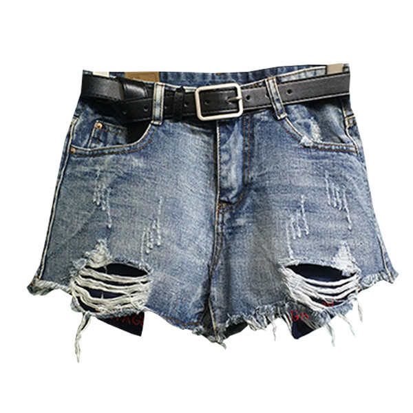 Pantaloni scurți casual de damă cu motive rupte