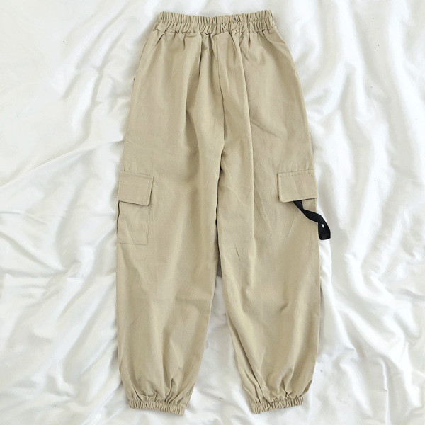 Alkalmi női nadrág magas derékkal és zsebbel