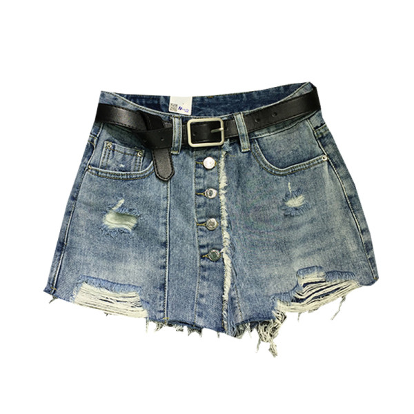 Ženske kratke traperice s poderanim motivima i gumbima