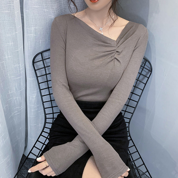 Bluza casual dama cu maneci lungi - model montat