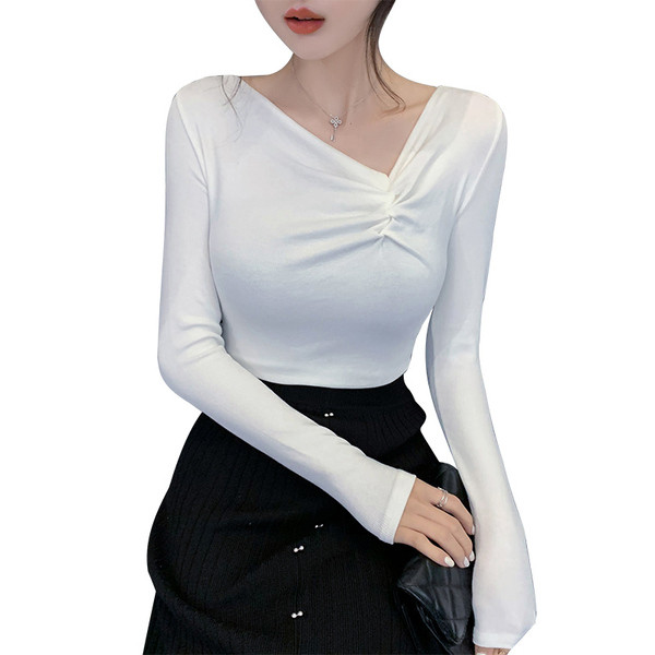 Bluza casual dama cu maneci lungi - model montat