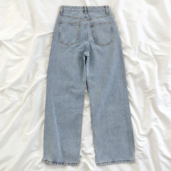 Retro női farmer magas derékkal - egyenes modell