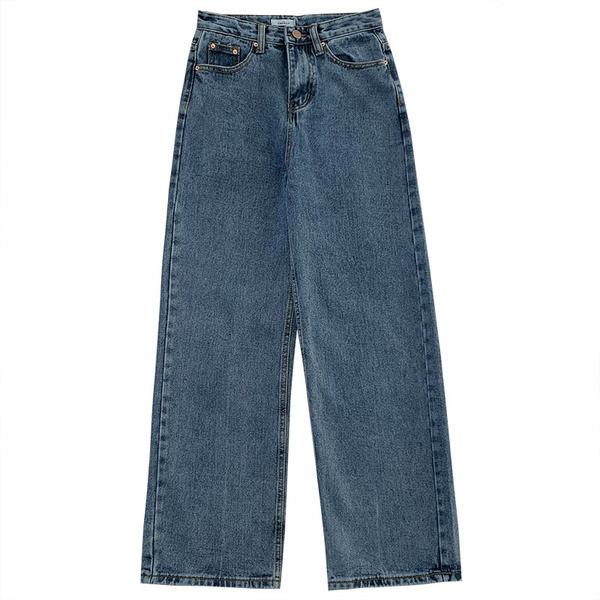 Retro női farmer magas derékkal - egyenes modell