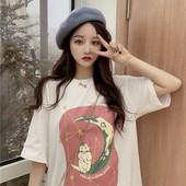 Mintás széles női póló