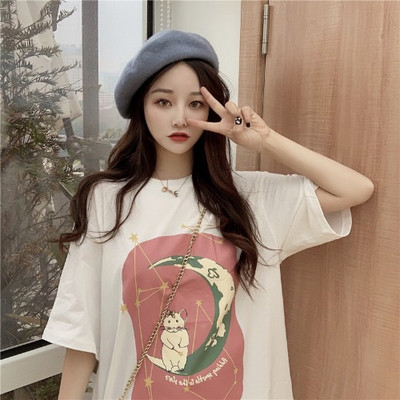 Mintás széles női póló