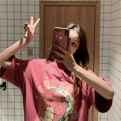 Mintás széles női póló