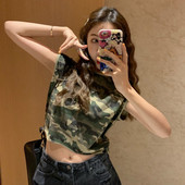 Kratka ležerna bluza s maskirnim uzorkom