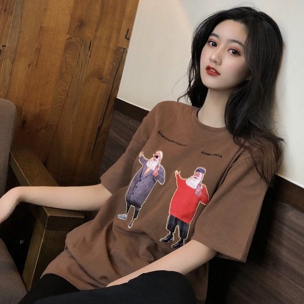 Női széles póló rövid ujjal és rátéttel